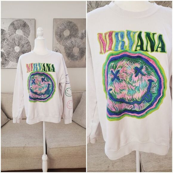 Nirvana Nevermind Unisex Crewneck Sweatshirt sz Med - Picture 1 of 10